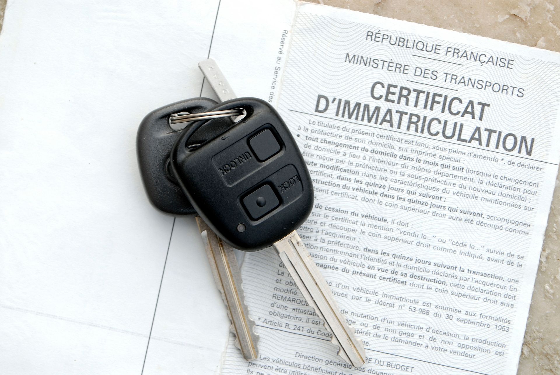 Déclaration de cession carte grise